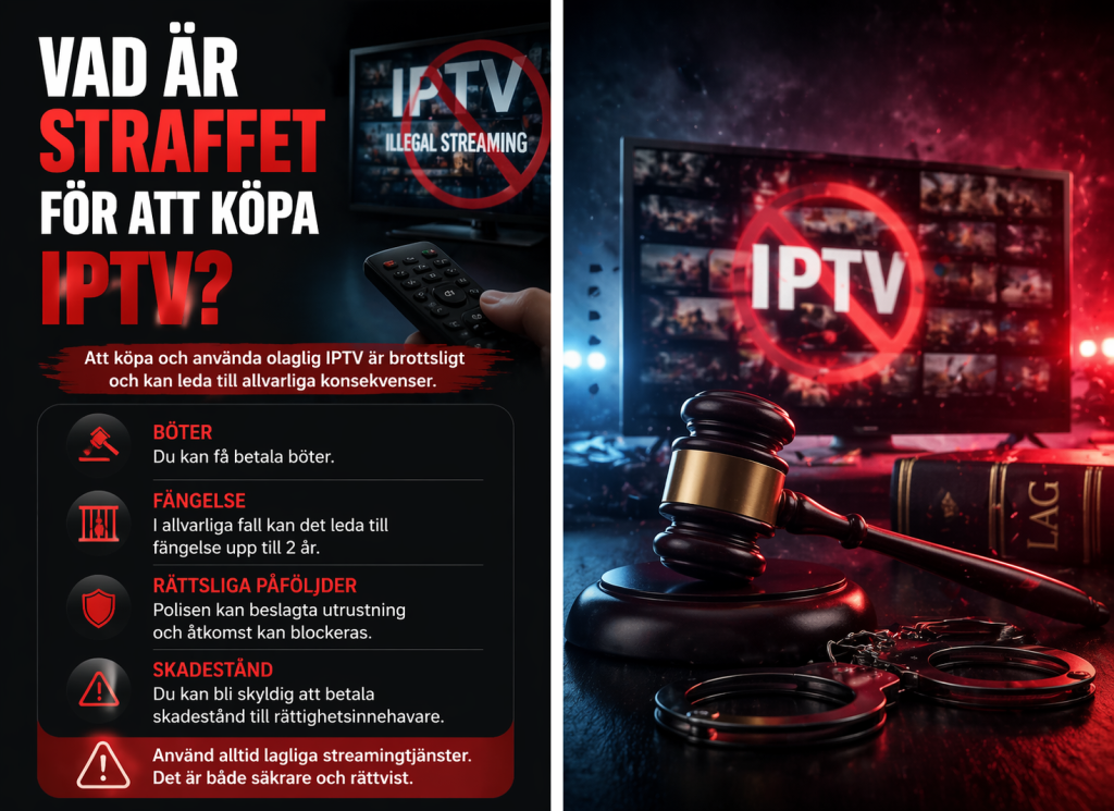 vad är straffet för att köpa iptv