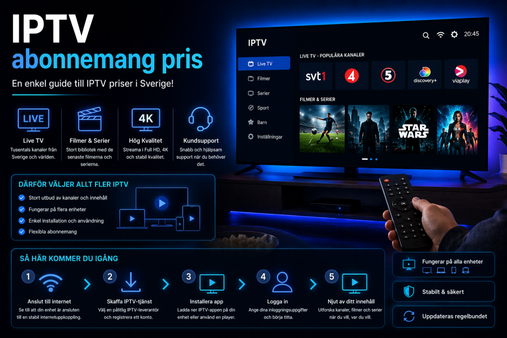 iptv abonnemang pris