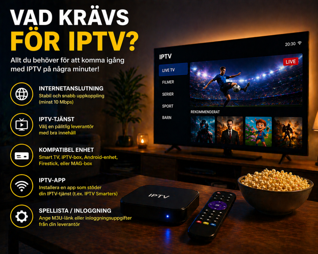 vad krävs för iptv