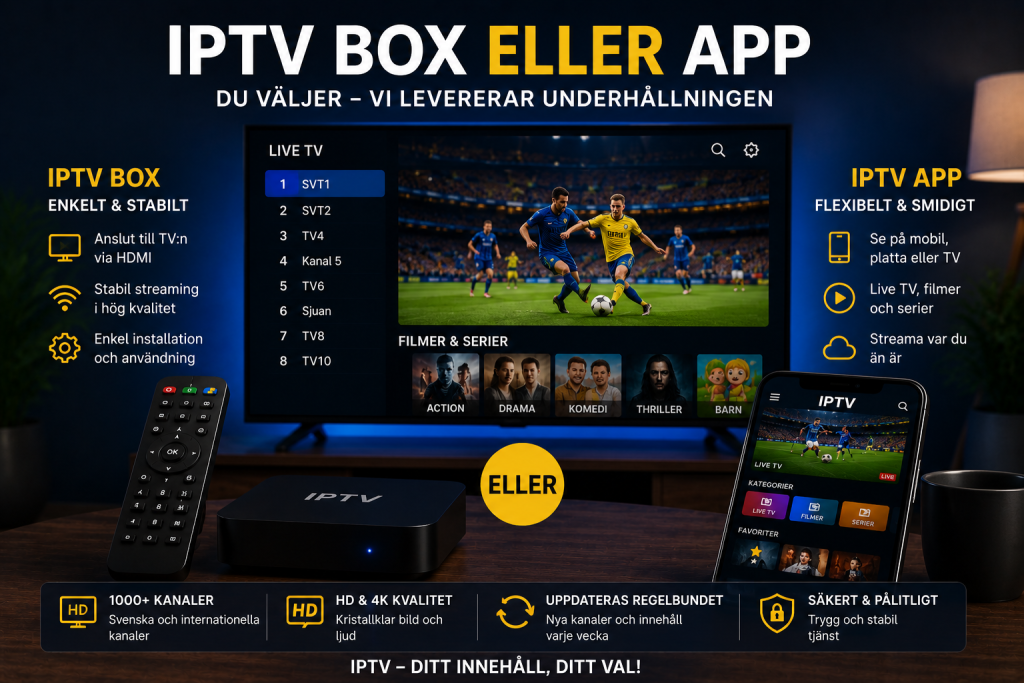 IPTV fotboll eller app