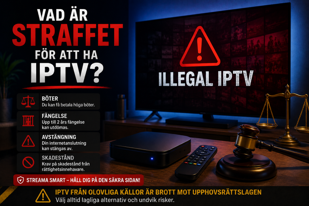 vad är straffet för att ha iptv