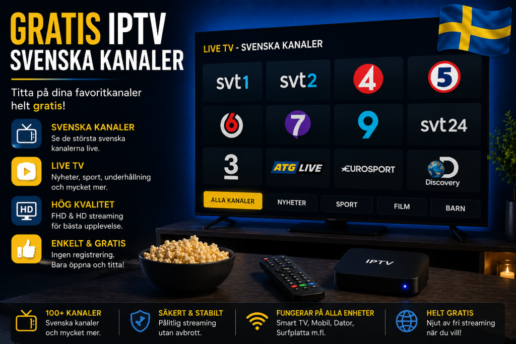 gratis iptv svenska kanaler