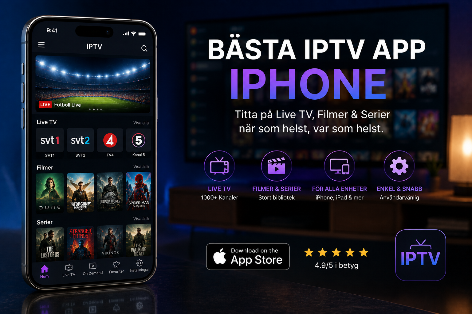 bästa iptv app iphone