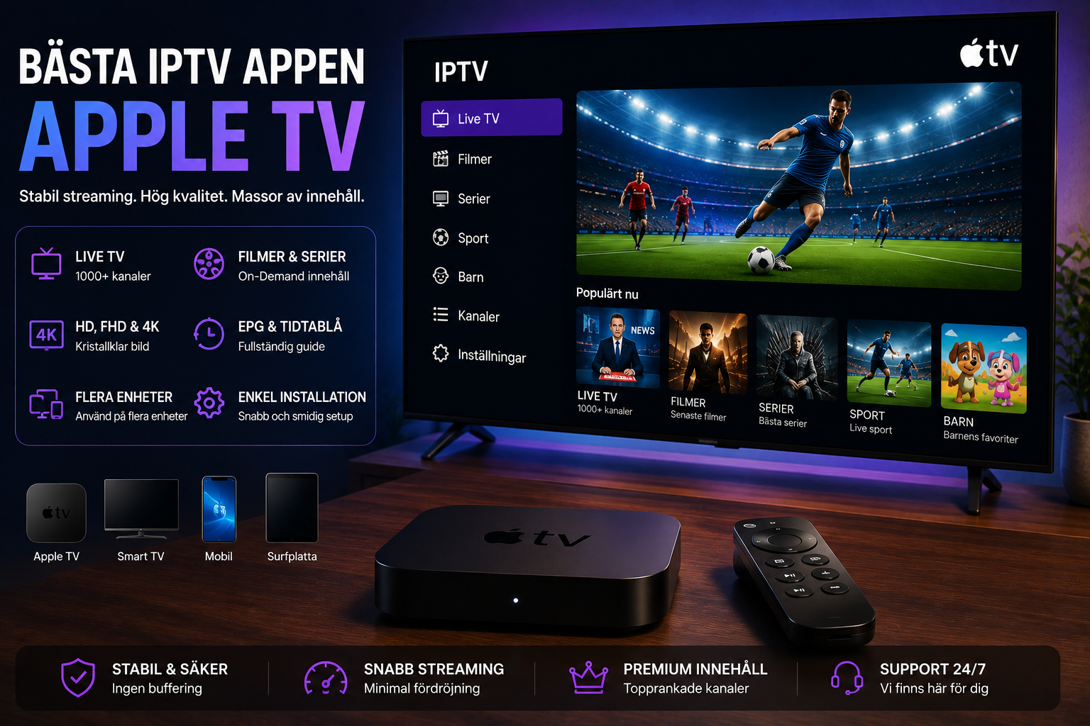 bästa iptv appen apple tv