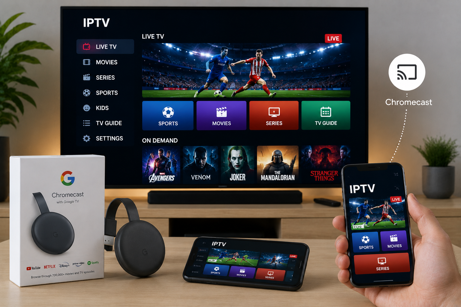 iptv chromecast