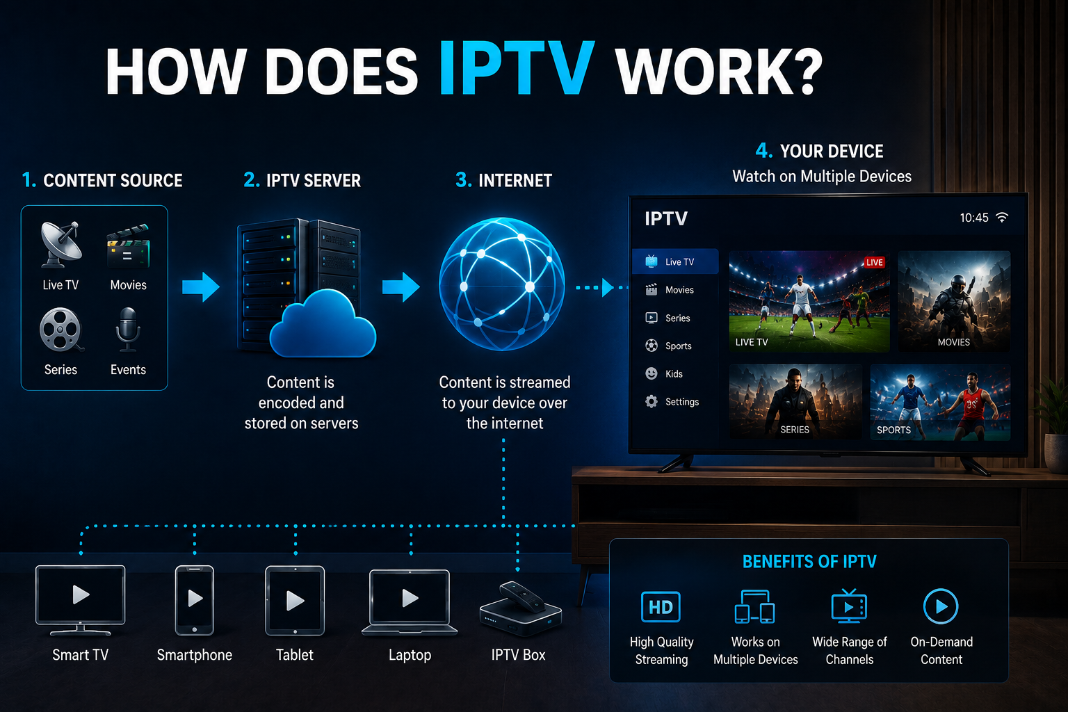 how does iptv work