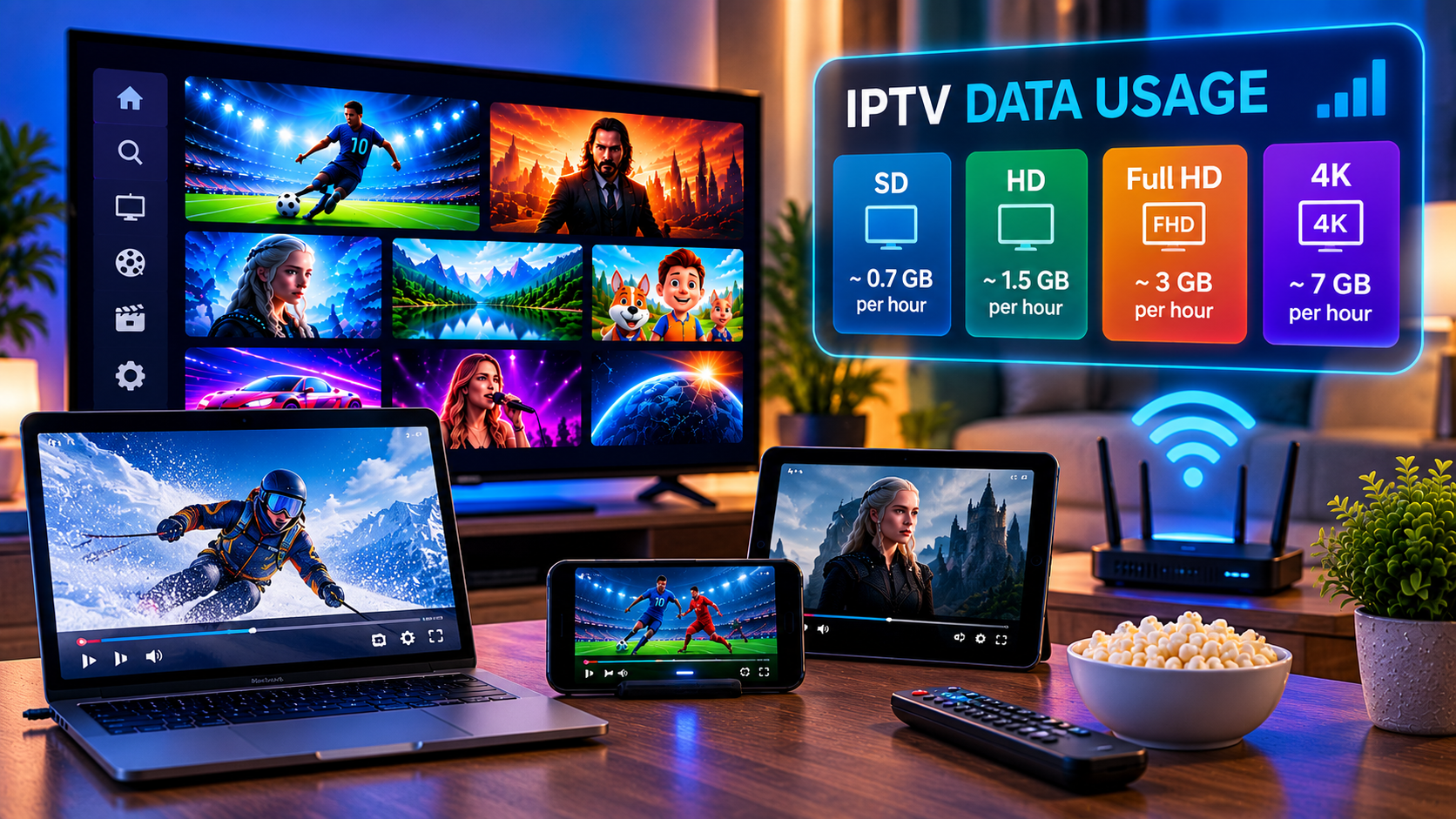 iptv data usage